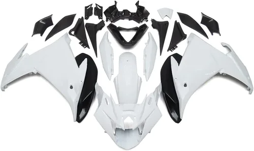 Carenados de motocicleta aptos para Yamaha 2009 2010 FZ6R 09 10 fz6r 09 10 FZ6R ABS carrocería de plástico blanco brillante negro kits de cuerpo