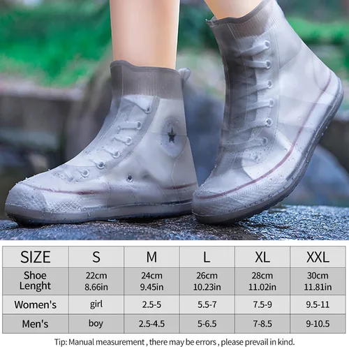 Miniatura 2 de Fundas impermeables para zapatos, protectores de zapatos engrosados antideslizantes, reutilizables, plegables, cubiertas para zapatos para lluvia
