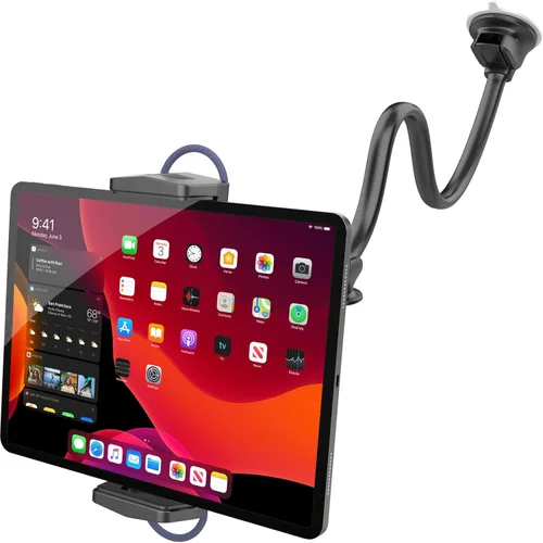 Miniatura 10 de APPS2Car Soporte para Tablet en Coche para iPad Portátil para Camiones Montura de Brazo Largo Extensión Ventosa Fuerte Montura para Parabrisas