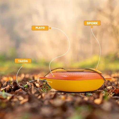 Miniatura 4 de UCO Kit de desorden de camping con cuenco, plato, taza plegable e interruptor de camping Spork Amanecer retro
