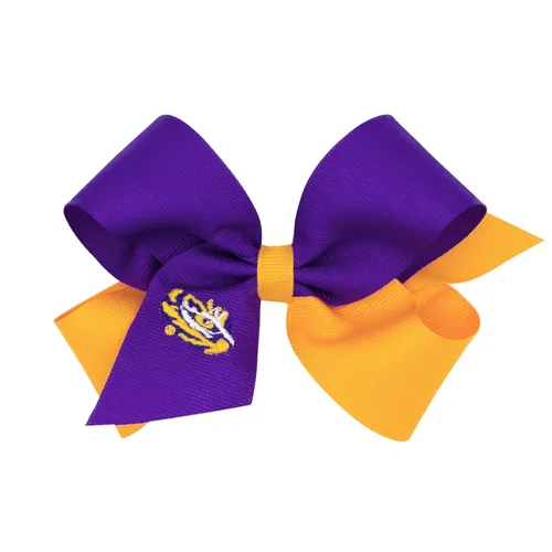 Miniatura 55 de Divine Creations - Lazo para el pelo de dos tonos para niñas con temática universitaria para el día del juego, por Wee Ones en un clip WeeStay
