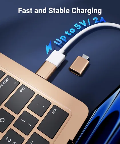 Miniatura 7 de Syntech Paquete de 2 adaptadores USB C a USB, adaptador USB C macho a USB 3 hembra compatible con iPhone 17 Pro Max, MacBook Pro Air 2024, iMac