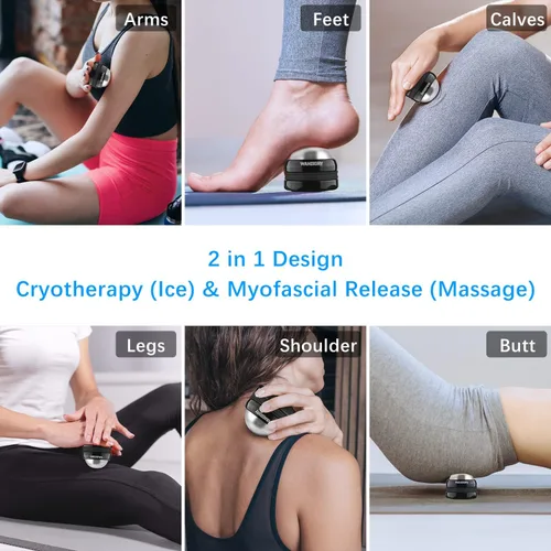 Miniatura 6 de Bola de Rodillo de Hielo, Bola de Rodillo de Masaje Frío Criosfera, Terapia de Calor/Frío, Liberación Miofascial, Recuperación Muscular, Alivio