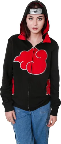 Miniatura 6 de Ripple Junction Naruto Shippuden Akatsuki Clan Red Clouds Zip Up Hoodie for Men