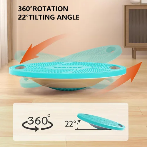 Miniatura 5 de PROIRON Tabla de Equilibrio Oscilante, Tabla de Estabilidad de 16.34", Entrenador de Estabilidad y Equilibrio para Ejercicios Antideslizante, Tabla