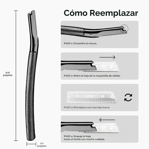 Miniatura 4 de ZOMCHI Maquinilla de afeitar para cejas, afeitadora facial para mujeres y hombres, recortadora de cejas con cubierta de precisión, afeitadora facial