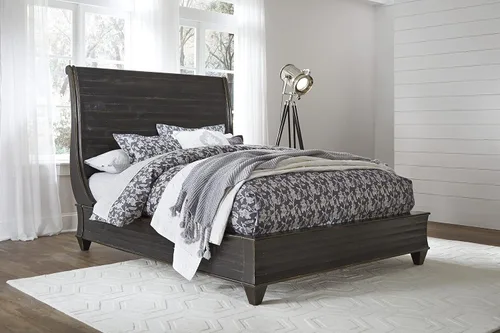 Miniatura 12 de Modus Furniture Cama de madera maciza, California King, Kentfield - roble negro a la deriva
