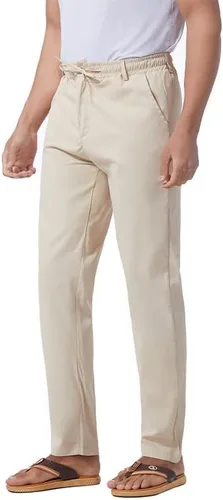 Miniatura 16 de Pantalones casuales de lino de algodón para hombre, pantalones sueltos de playa, pantalones largos de yoga ligeros