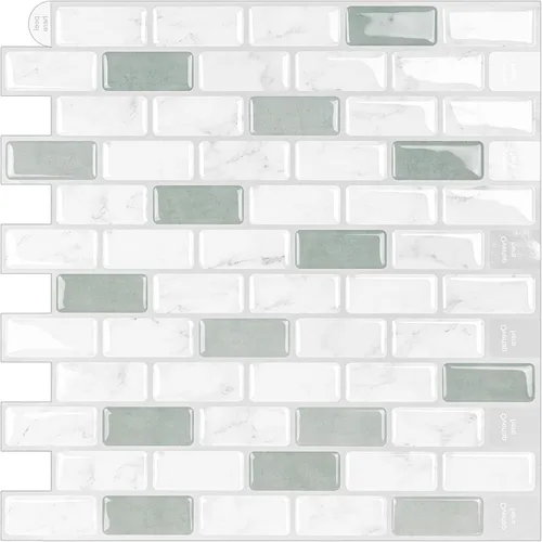 Miniatura 7 de Azulejos autoadhesivos para pared posterior (backsplash) de cocina, diseño grande premium 3D autoadhesivo para cocina, sala de estar, dormitorio