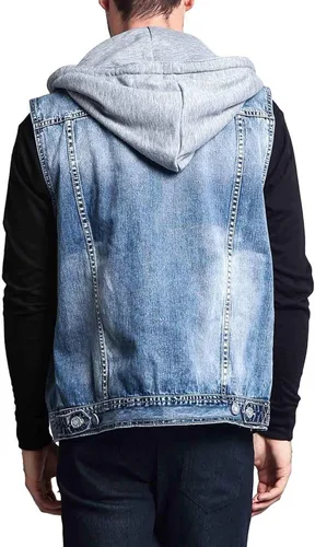 Miniatura 3 de Victorious Rocker Denim Jean Chaleco Chaqueta