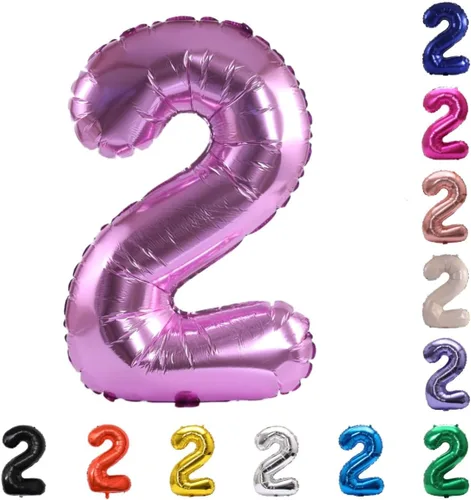 Miniatura 107 de YPSelected Globo grande de 32 pulgadas de helio con números 0-9 de papel de aluminio azul para cumpleaños, bodas y fiestas (Azul, 3)