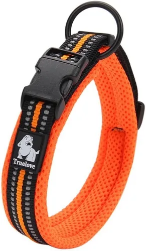 Miniatura 8 de Creation Core Collar reflectante para perro con anillo de malla transpirable, suave acolchado de nailon ajustable, collar para mascotas, 0.6 Negro