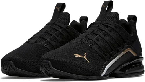 Miniatura 6 de PUMA Tenis Axelion para mujer, oro negro, 7.5, Puma Negro-puma Oro