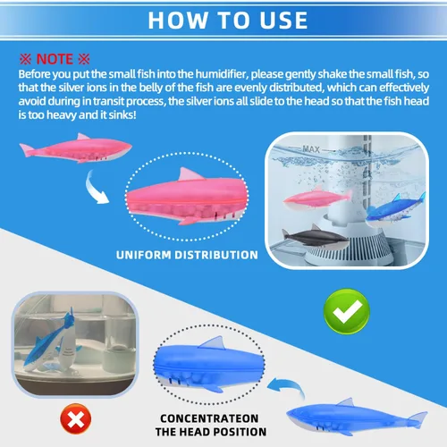 Miniatura 2 de Humidificador limpiador de 6 unidades, humidificadores de peces, cálido y fresco, la mayoría de los humidificadores y peceras, purificador de agua