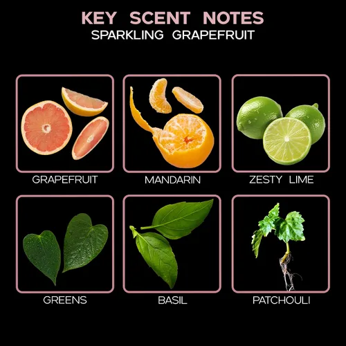 Miniatura 4 de Juego de regalo con difusor de varillas de pomelo brillante y aceite con notas de naranja dulce, mandarina, lima y floral, aroma de aceite esencial