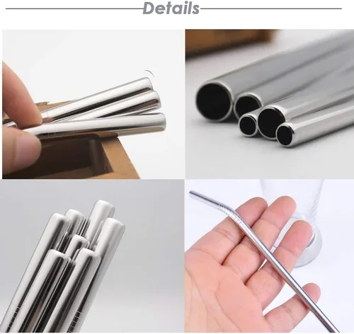Miniatura 4 de Mason Tarros Pajitas – Pajitas reutilizables de acero inoxidable de 7.9 pulgadas, paquete variado de 0.236 in (7 colores) para vasos de 20 onzas