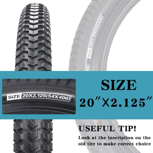 Miniatura 4 de Paquete de 2 neumáticos de bicicleta de montaña de 26 x 1.95 pulgadas, 20 x 2.125 pulgadas, 60 TPI para neumáticos de bicicleta de montaña con 2