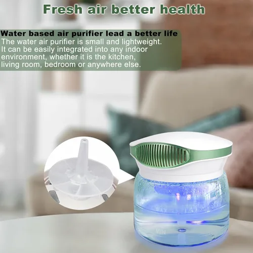 Miniatura 4 de Purificadores de Aire de Agua para el Hogar, Lavador de Aire de Velocidad Variable con Difusor de Aroma, Purificador de Aire Arcoíris Silencioso