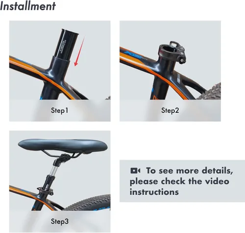 Miniatura 6 de DJC - Adaptador de aluminio para tija de sillín de bicicleta, 2.362 in y 3.937 in, se adapta a 25.4 26.8 27.2 28.6 30 30.4 30.9 31.6 33.9 1.374 in