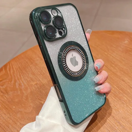 Miniatura 279 de Misscase Funda magnética con purpurina para iPhone 11 compatible con MagSafe, protección completa, delgada, a prueba de golpes, antiarañazos