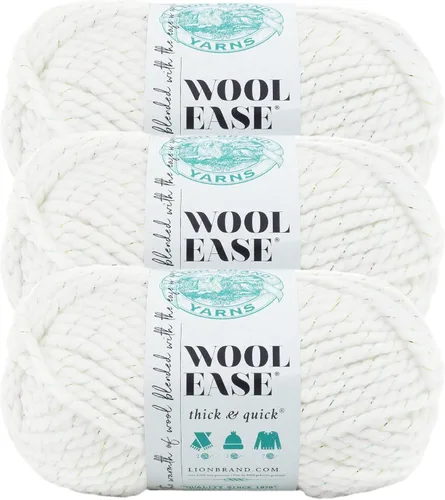 Miniatura 53 de Lion Brand Yarn - Ovillo de lana Wool-Ease Thick & Quick color fuerza aérea