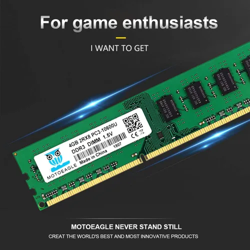 Miniatura 4 de Motoeagle Kit de 8 GB (2 x 4 GB) 2RX8 PC3-10600U DDR3 1333 MHz DIMM RAM 4 GB DDR3 10600 PC3 1333 UDIMM CL9 1.5V 240-Pin Memoria de escritorio DDR3