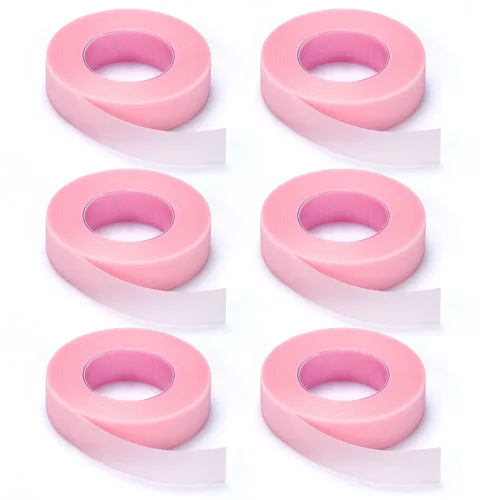 Miniatura 9 de 6 rollos de cinta adhesiva para pestañas, cinta adhesiva de tela para extensión de pestañas, cinta de microporo transpirable de tela