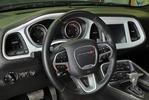 Miniatura 13 de Voodonala para Consolas Centrales Challenger, Cubierta Protectora del Tablero de Instrumentos para 2015-2024+ Dodge Challenger, Accesorios Azul