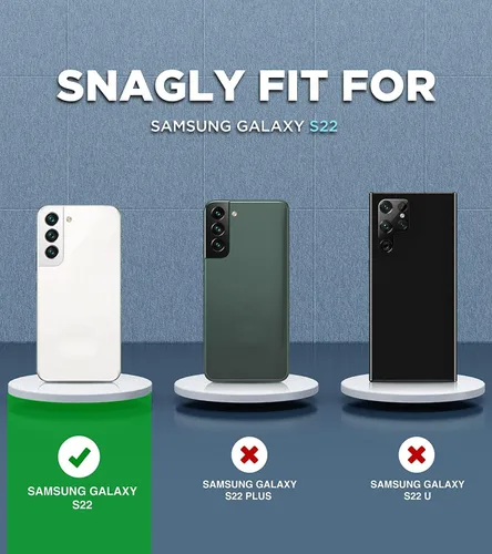 Miniatura 2 de YmhxcY Funda S22, a prueba de caídas, funda duradera de 3 capas para Samsung Galaxy S22, protección a prueba de golpes, funda protectora de goma
