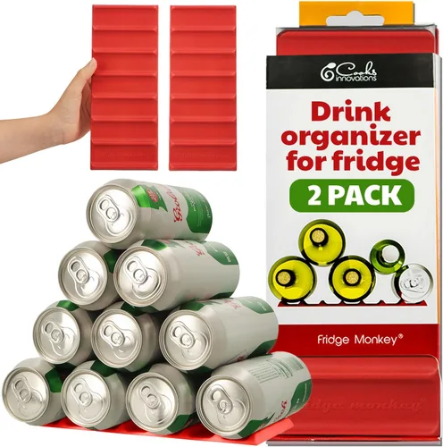 Miniatura 13 de Cooks Innovations Organizador de bebidas para nevera, 1 paquete de organizadores y almacenamiento para refrigerador, soporte para botellas de agua