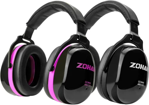 ZOHAN 012 - Orejeras de reducción de ruido, 2 paquetes para protección auditiva, NRR 28dB, orejeras de seguridad ajustables para siega, autismo