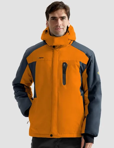 Miniatura 2 de GEMYSE - Chaqueta de esquí para hombre, impermeable, para invierno, con capucha, resistente al viento, cortavientos, para la nieve y la lluvia