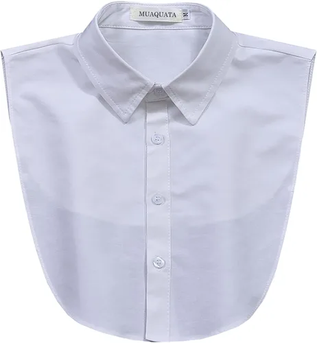 Muaquta Cuello Falso Clásico de Color Sólido Cuello Dickey Desmontable Media Camisa Blusa Cuello Falso Top para Conjuntos de Mujeres Hombres