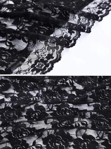 Miniatura 5 de Boao 2 Pieces Floral Lace Veils for Women Head Covering Latin Mass Mantilla Veils Short Scarf for Bridal
