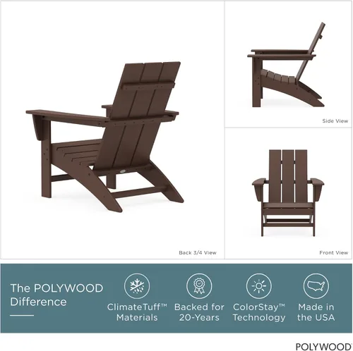 Miniatura 4 de POLYWOOD AD420MA Silla moderna tipo Adirondack, caoba