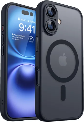 Miniatura 10 de CANSHN Funda magnética compatible con iPhone 17 Pro, mejorada [protección completa de la cámara] [compatible con Magsafe] [mate translúcido] funda