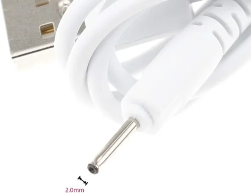 Miniatura 2 de Cable USB a CC de 0.079 in, auriculares USB a CC de 0.079 in 5 V adaptador de corriente (blanco, paquete de 2)