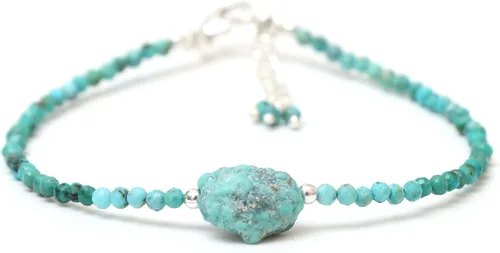 Miniatura 2 de Pulsera de plata de ley 925 con cuentas completas y ajustables para mujer, pulsera delicada de cuentas de piedras preciosas naturales, regalo
