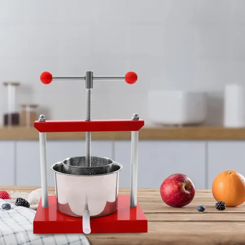 Miniatura 8 de Prensa manual de vino de frutas y hierbas para tintura de queso, máquina de prensa de barriles de acero inoxidable de 0.8 galones para jugo