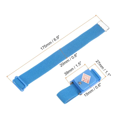 Miniatura 2 de MECCANIXITY Correa de muñeca antiestática, pulsera antiestática ESD ajustable inalámbrica con pulsera de repuesto para reparación de electrónica