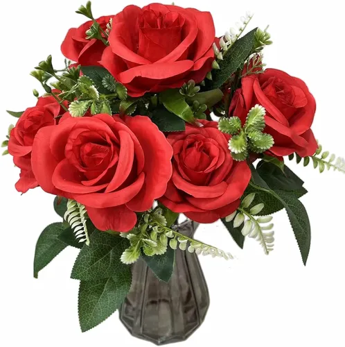 Miniatura 8 de Cabezales de rosas artificiales de 3.5 pulgadas, 20 unidades, rosas rosas claras de aspecto real para boda, decoración del hogar, manualidades, Rosa