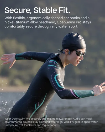 Miniatura 6 de SHOKZ OPENSWIM PRO Auriculares Bluetooth de conducción ósea de oído abierto, color gris