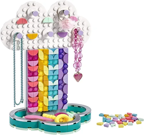 Miniatura 2 de LEGO DOTS 41905 - Soporte de joyería arcoíris para manualidades, un juguete divertido para niños a los que les gusta crear artes y manualidades