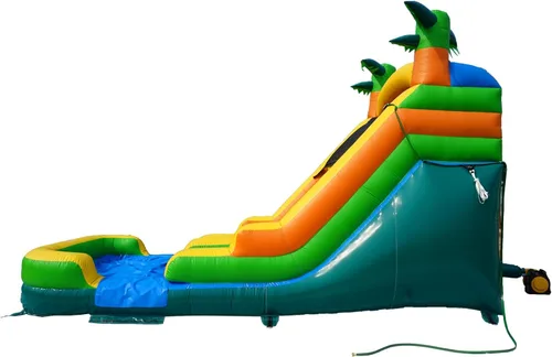 Miniatura 6 de Casa de rebote de tobogán acuático semicomercial para niños grandes, piscina grande y poco profunda, juego acuático al aire libre