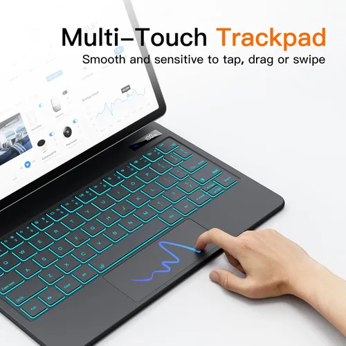 Miniatura 5 de JUQITECH Magic Keyboard - Funda para Samsung Galaxy Tab S6 Lite de 10.4 pulgadas, soporte magnético flotante voladizo inalámbrico retroiluminado
