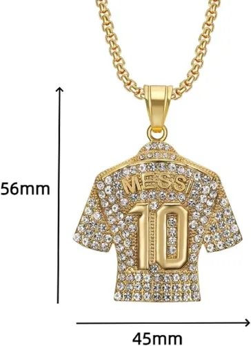 Miniatura 2 de Colgante de jersey de fútbol 10, collar de jersey de fútbol número 10 para hombres, collar de fútbol número 10, collar de fútbol americano número