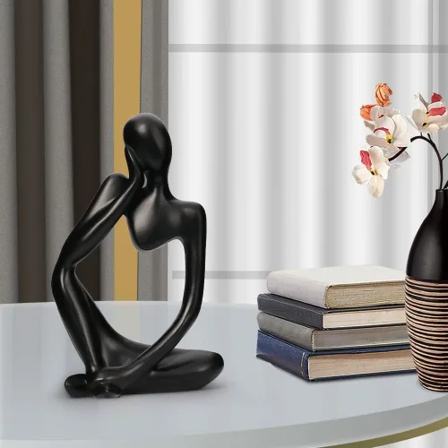Miniatura 2 de Prettidecor Decoración para el Hogar Acentos de Estatua del Pensador, Juego de 3 Esculturas del Pensador Decoración de Oficina Decoración Moderna