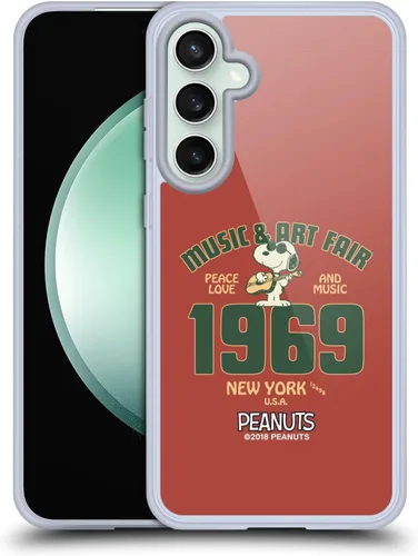 Miniatura 207 de Head Case Designs Funda de gel Woodstock 50th con licencia oficial de Peanuts Snoopy Guitar 1969 [protección de grado militar] compatible