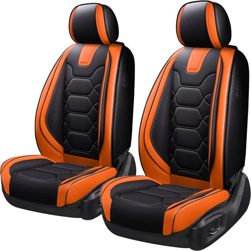 Miniatura 8 de OASIS AUTO Fundas de asiento delantero de automóvil, fundas de asiento impermeables de piel sintética para automóviles, ajuste universal para SUV