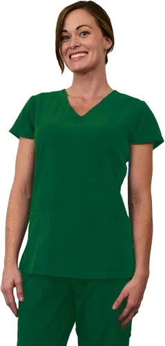 Miniatura 2 de Green Town Conjunto médico de enfermería GT 4FLEX para mujer, camiseta y pantalón, colores sólidos y estampados
